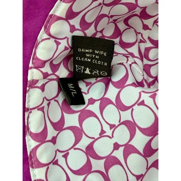 Vtg Y2K Coach Fuchsia Bucket Hat | Barbiecore Dopamine Indie Sleaze Retro Grunge - Picture 12 of 13